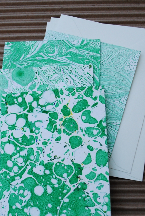 Marbled Note Cards / Peridot